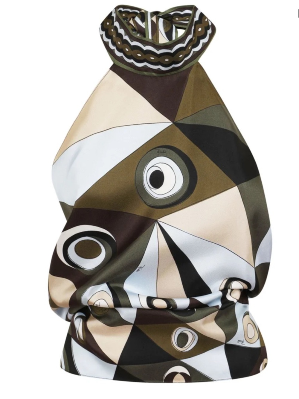 Pucci Silk Printed Halterneck Top